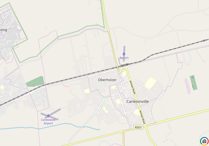 Map location of Oberholzer